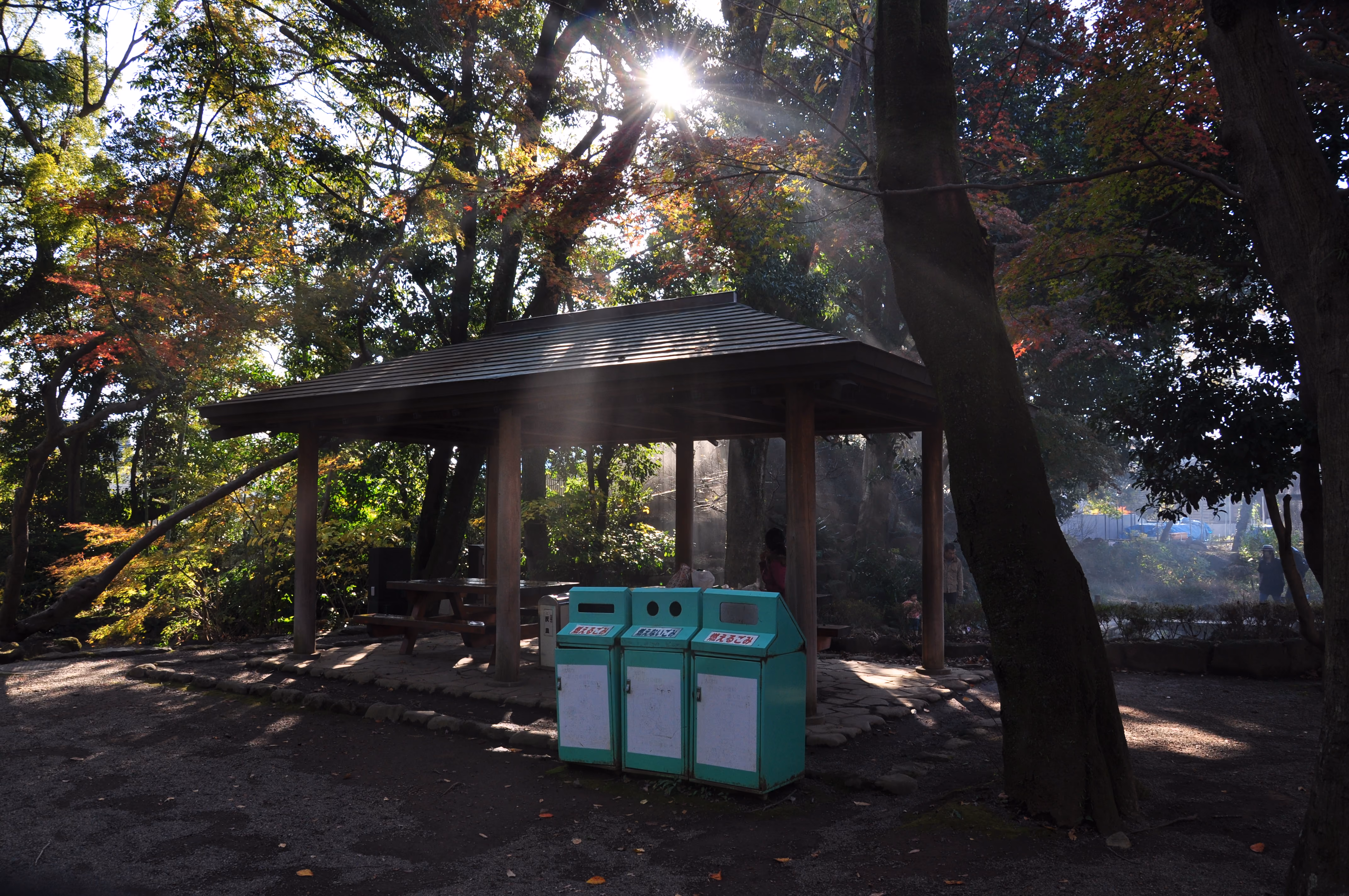 Wide view of the garden at Rakuju-en Park, Mishima
