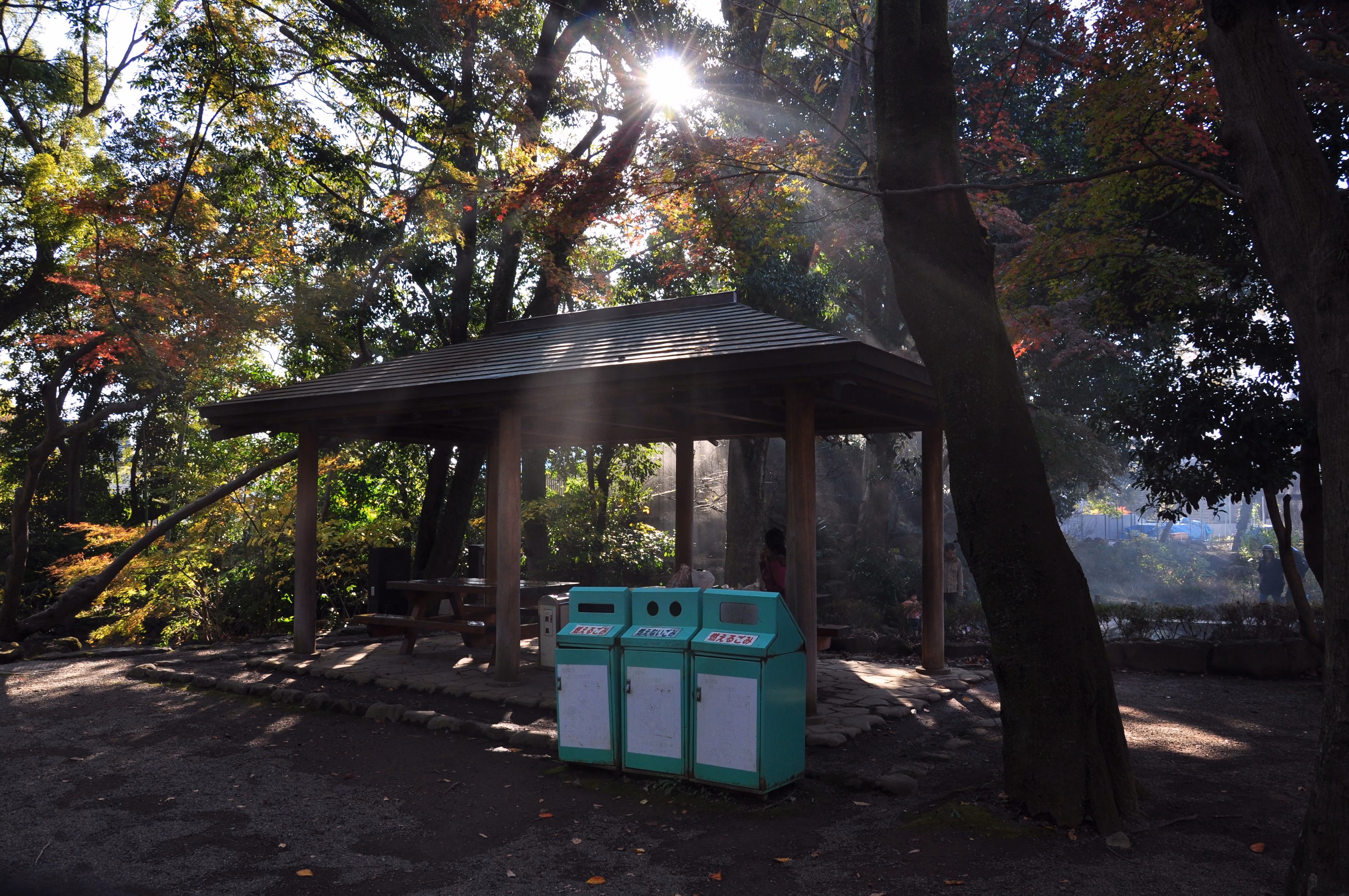 Wide view of the garden at Rakuju-en Park, Mishima