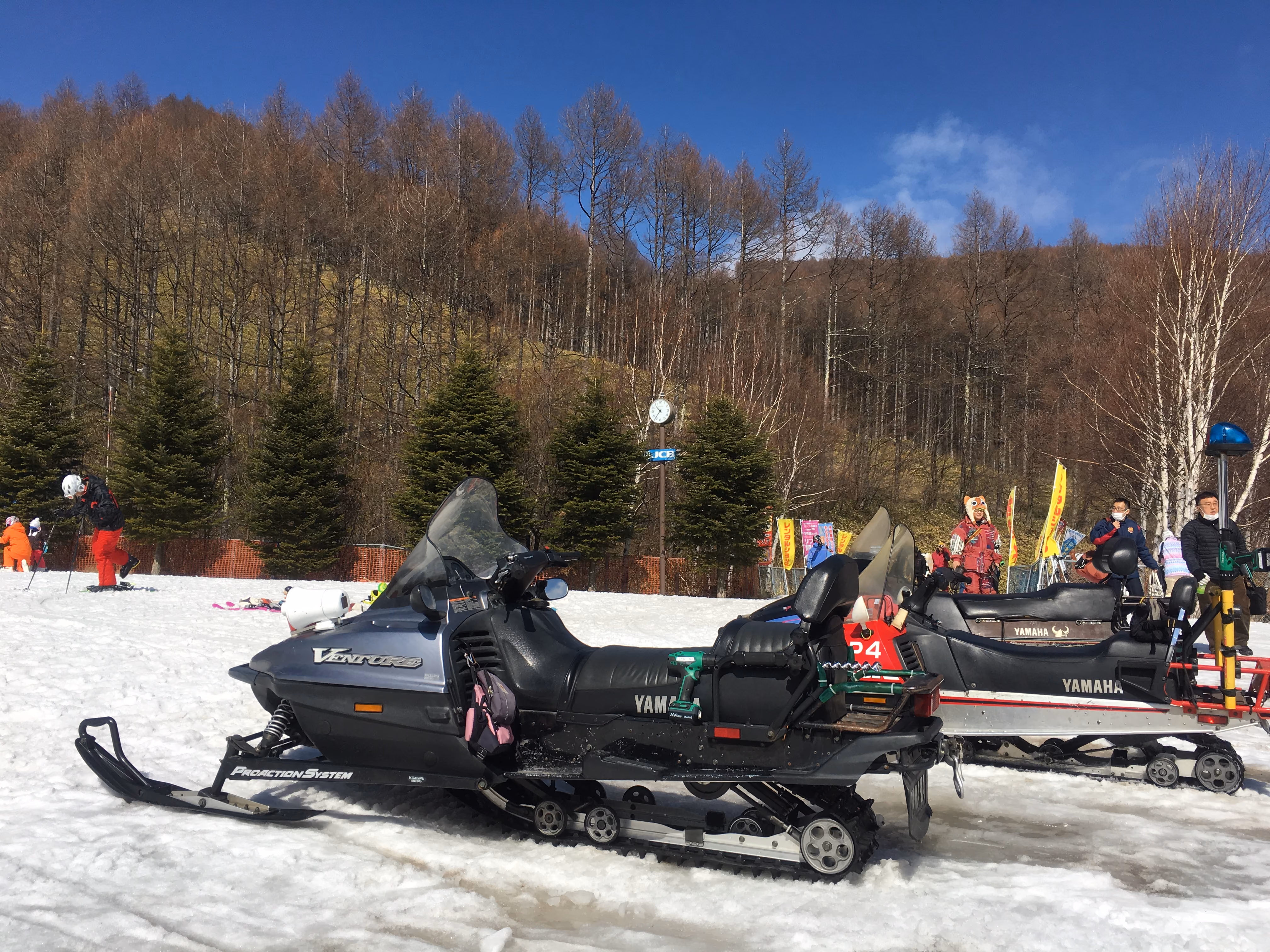 A ski run in Nagano before the midday break